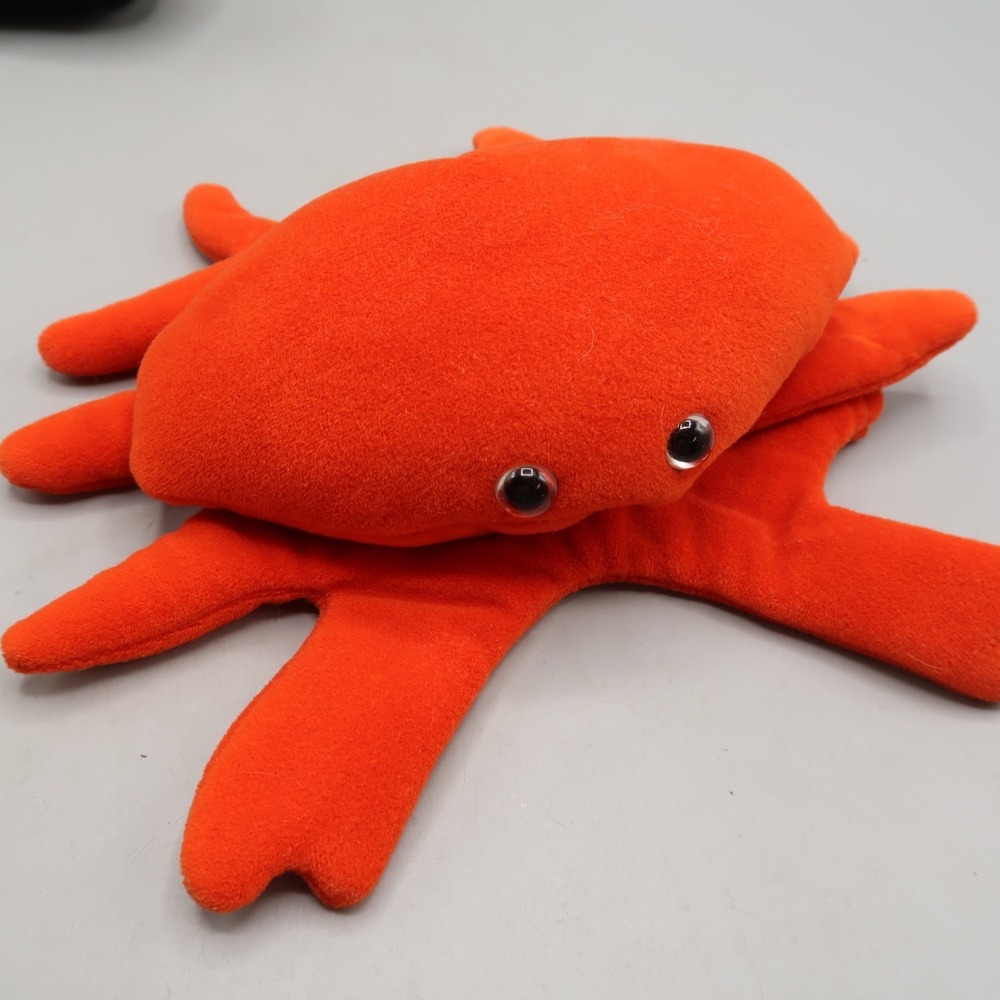 Vintage Folkmanis Folktails Red‎ Crab Puppet Whole Hand Finger Plush 2021